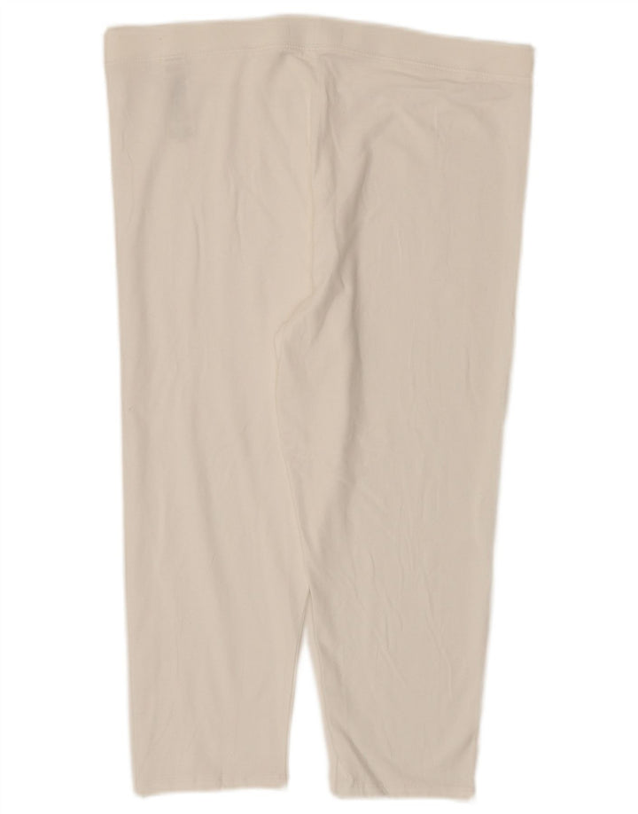 Marks & Spencer Capri-Leggings für Damen, UK 16, Größe L, weiße Baumwolle