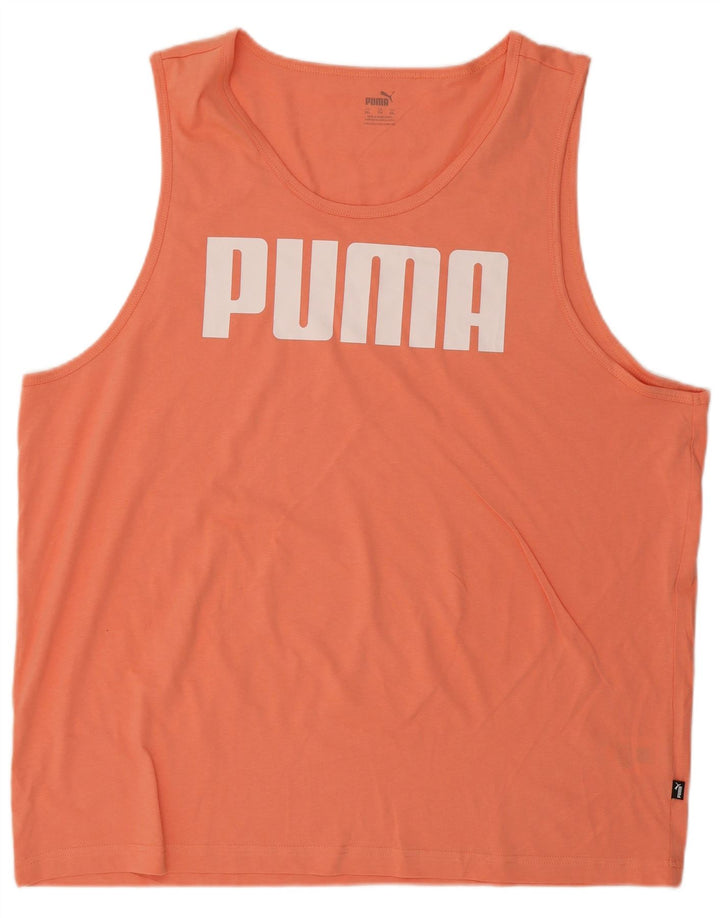 Puma Herren Grafik T-Shirt Top 2XL Rosa Baumwolle