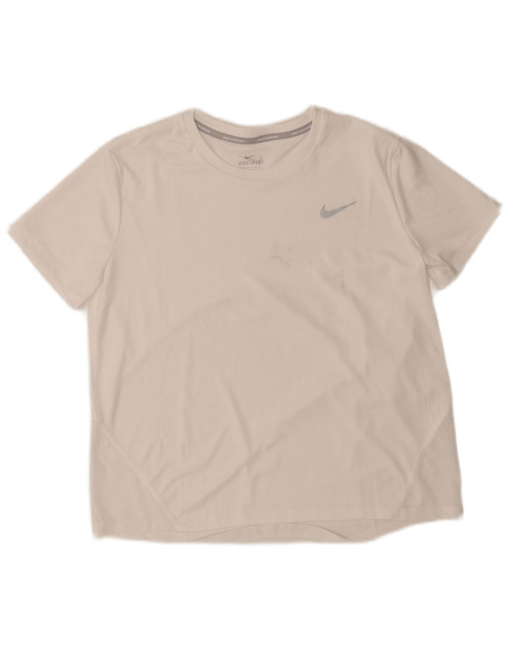 Nike Herren Dri Fit T-Shirt Top Mittelweiß