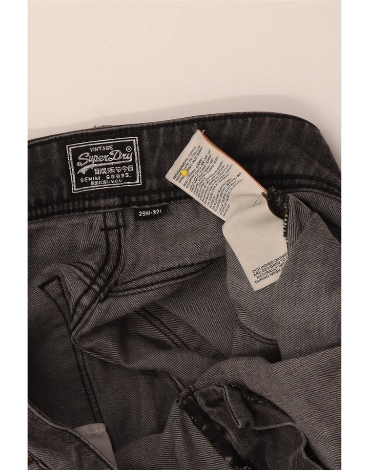 Superdry Damen Slim Jeans W29 L32 Graue Baumwolle