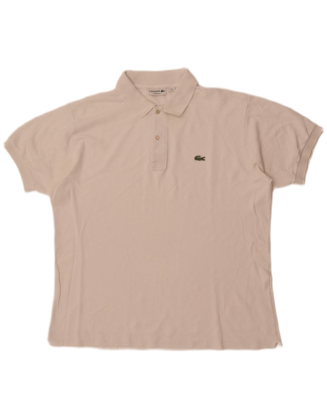 Lacoste Herren-Poloshirt mit klassischer Passform, Größe 5, groß, Weiß