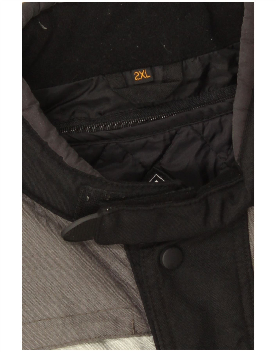 Vintage Herren Racer Jacke UK 44 2XL Schwarz Colourblock Polyamid