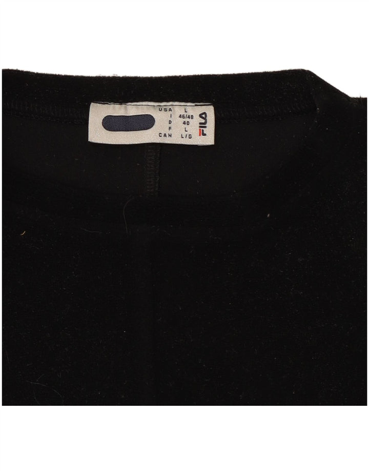 Fila Damen Top Langarm UK 16 Large Schwarz