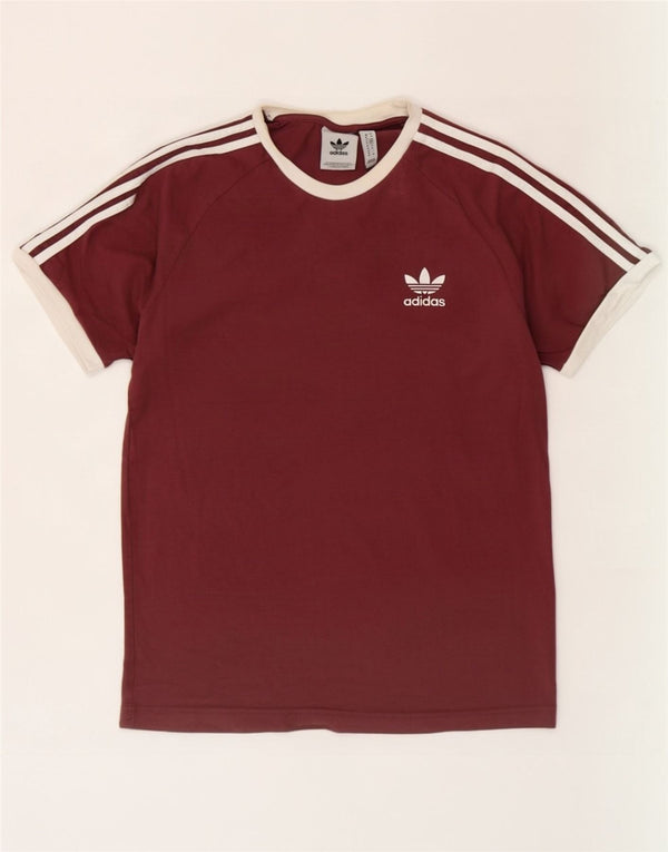 Adidas Herren T-Shirt Top Medium Burgund Baumwolle