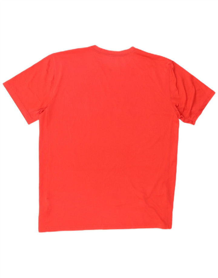NIKE Herren Dri Fit Grafik-T-Shirt-Oberteil, großes rotes Polyester