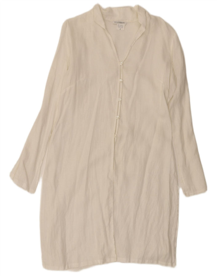 Naracamicie Damen Hemdkleid UK 12 Mittelweiß