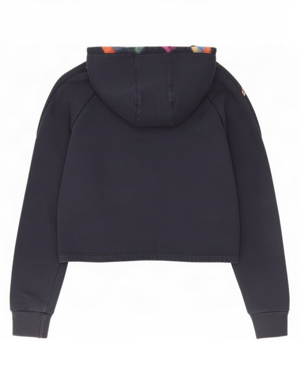 Adidas Mädchen Crop Hoodie Pullover 14-15 Jahre Marineblau Baumwolle