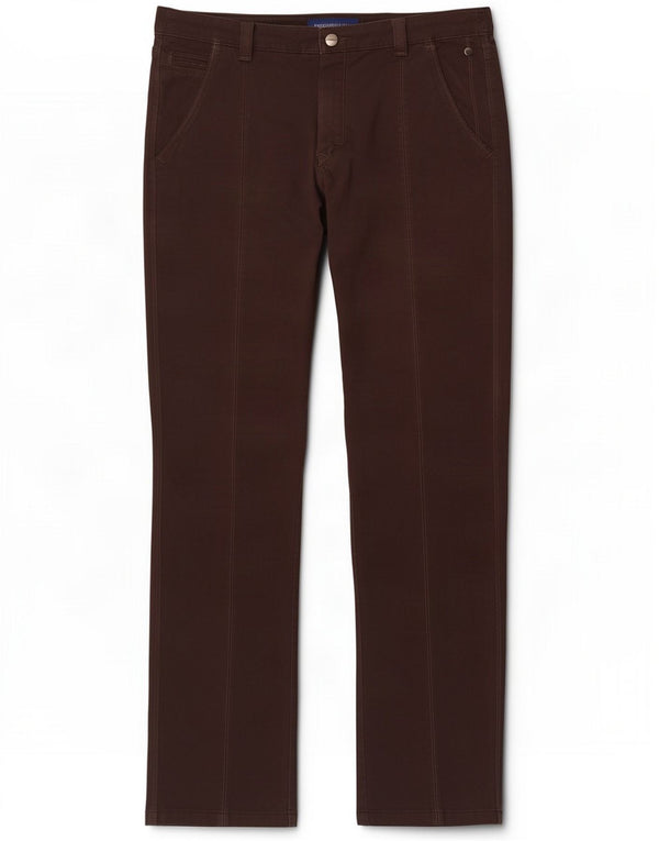 Trussardi Herren gerade Chinohose IT 50 Large W34 L32 Braune Baumwolle