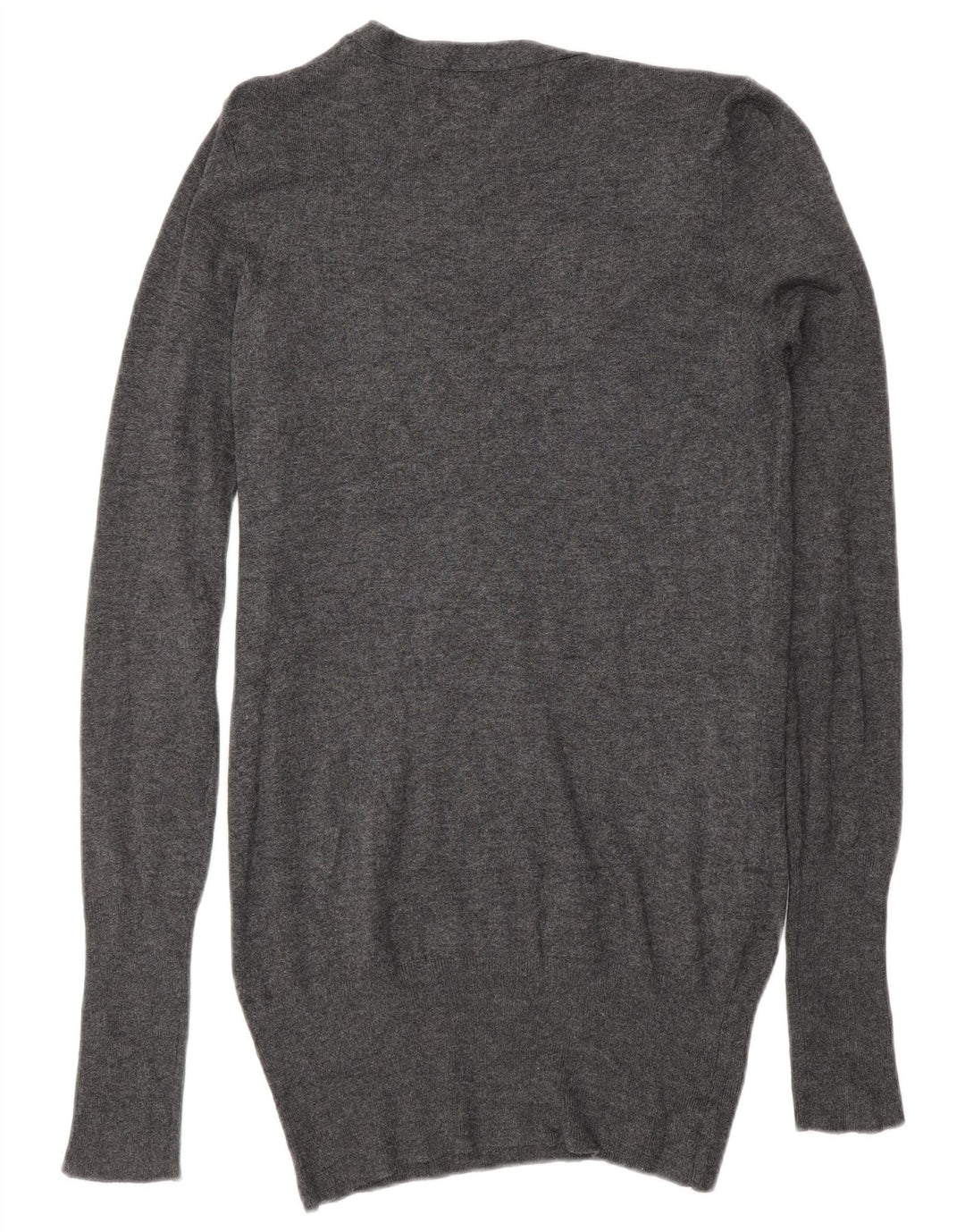 ZARA Damen-Pullover mit V-Ausschnitt, Gr. 12, Mittelgrau
