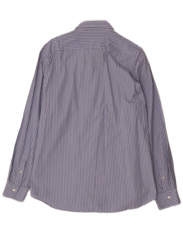 Carrera Herrenhemd 2XL Blau gestreift aus Baumwolle