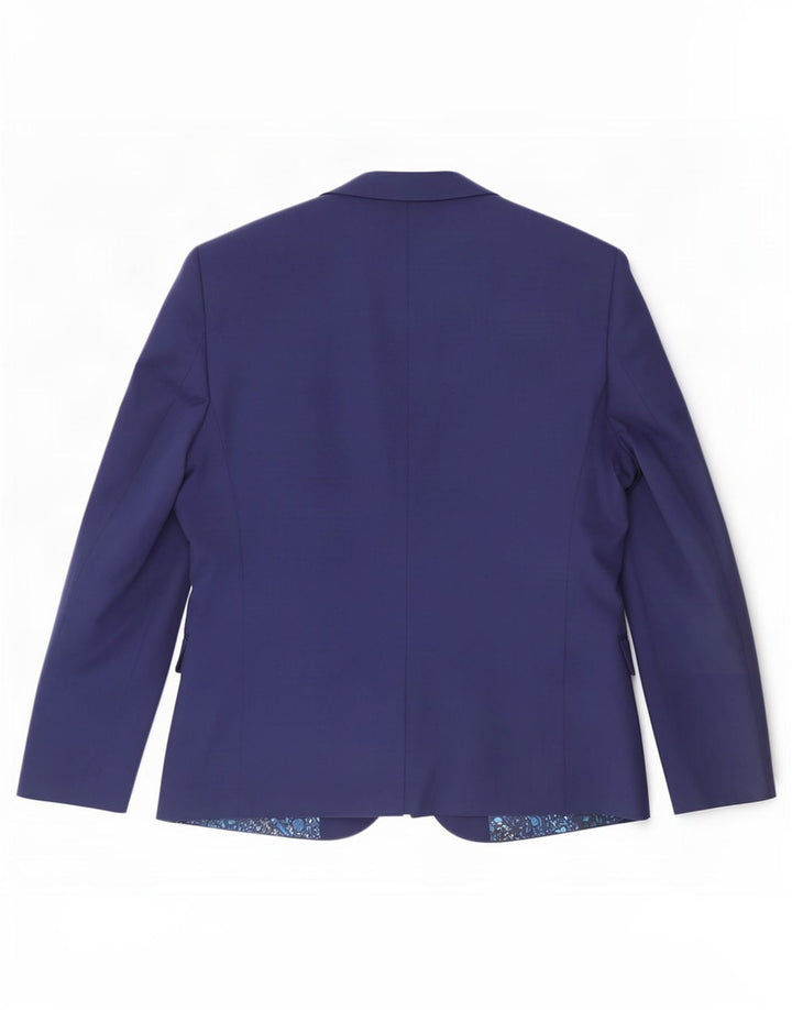 Marks & Spencer Herren-Blazer mit 1 Knopf, UK 42, Größe L, Marineblau, Polyester