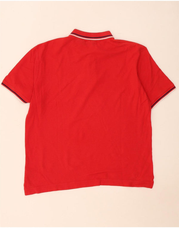 Fila Herren Poloshirt XL rot gestreift aus Baumwolle