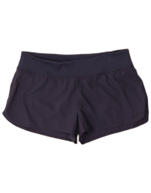 Nike Damen Sportshorts UK 16 Large Marineblau Polyester