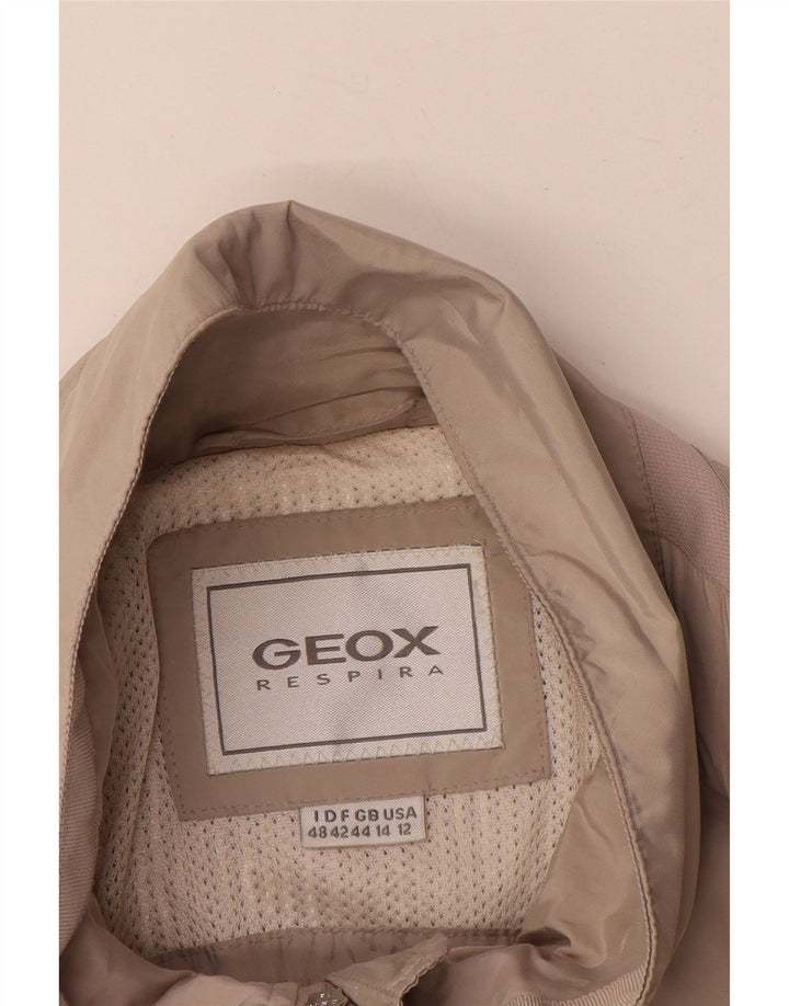 Geox Damen Respira Utility Jacke UK 14 Large Beige Polyester