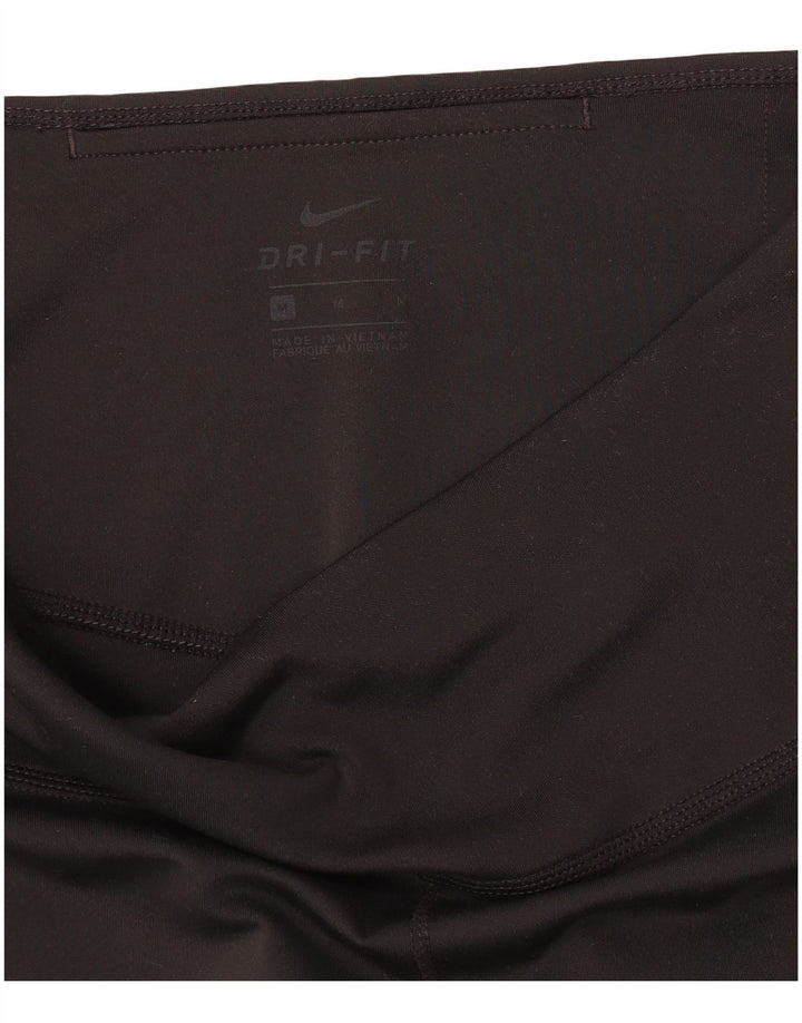 Nike Damen Dri Fit Leggings UK 14 Medium Schwarz