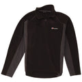 Berghaus Herren-Fleecepullover mit Reißverschluss am Hals, Mittelschwarz, Farbblock