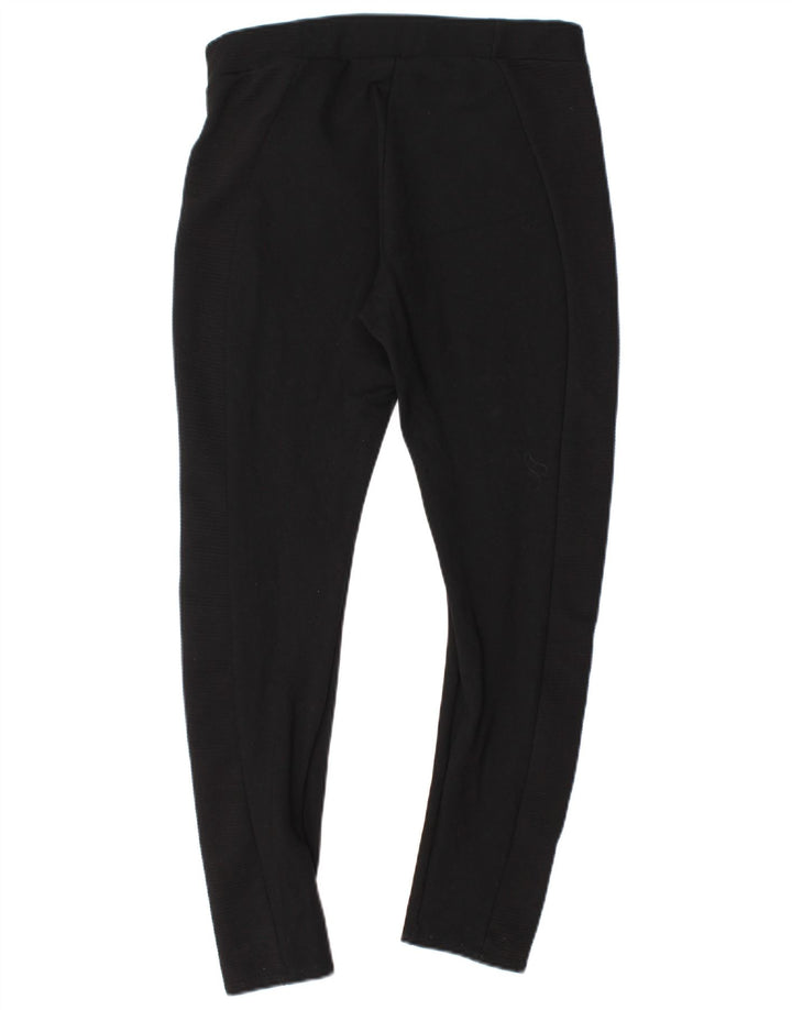 Zara Damen Leggings UK 14 Large Schwarz Viskose