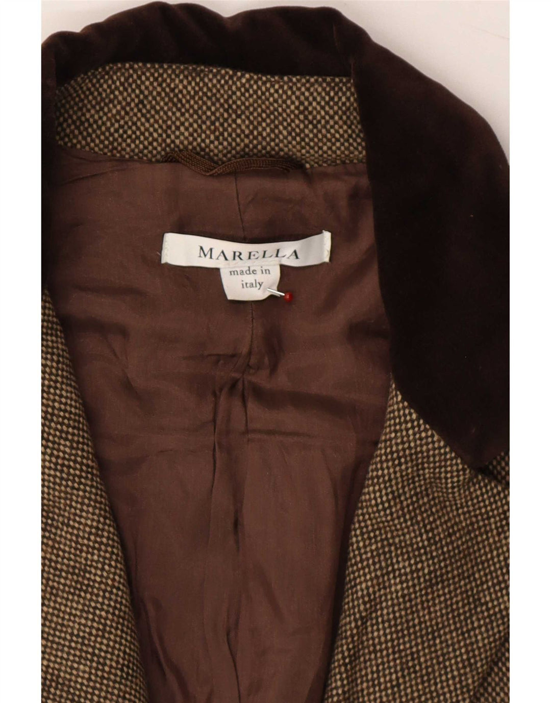 Offene Blazer-Jacke für Damen von Marella, UK 14, große graue Colourblock-Wolle