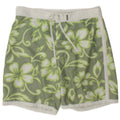Sundek Herren-Badeshorts, groß, grünes Blumenmuster, Polyester