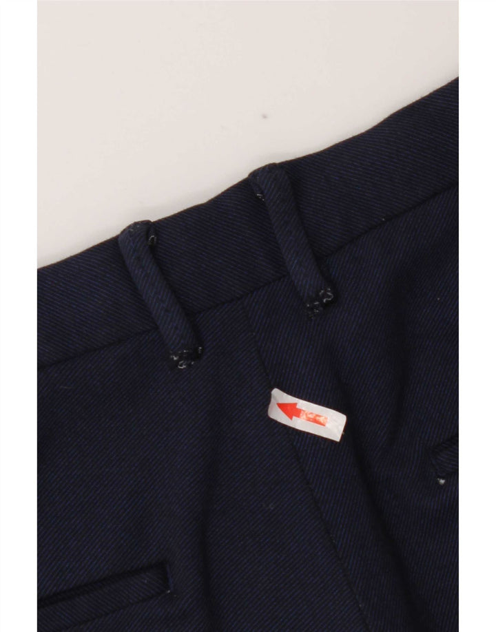 Zara Herren Chinoshorts EU 42 Large W32 Marineblaue Viskose