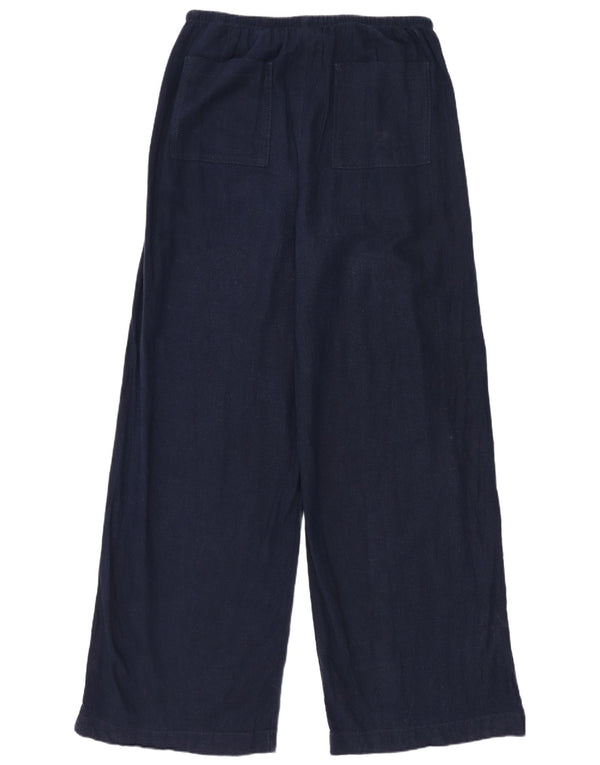 Marks & Spencer Damen-Hose mit weitem Bein, UK 12, M, W30, L30, Marineblau