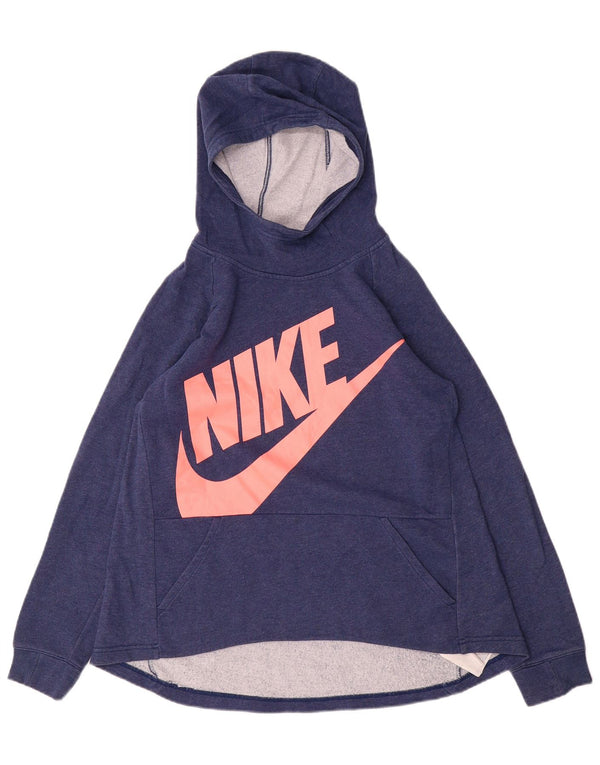 Nike Graphic Hoodie-Pullover für Mädchen, 13–14 Jahre, XL, Marineblau, Baumwolle