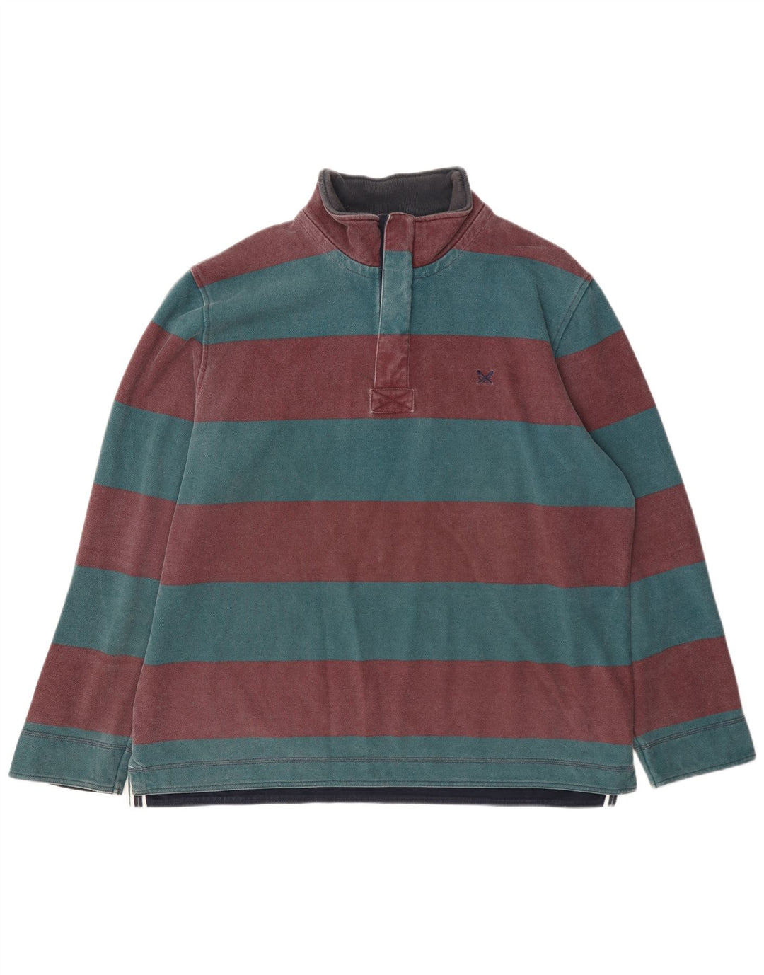 Crew Clothing Herren-Sweatshirt mit Reißverschluss, 2XL, mehrfarbig gestreift