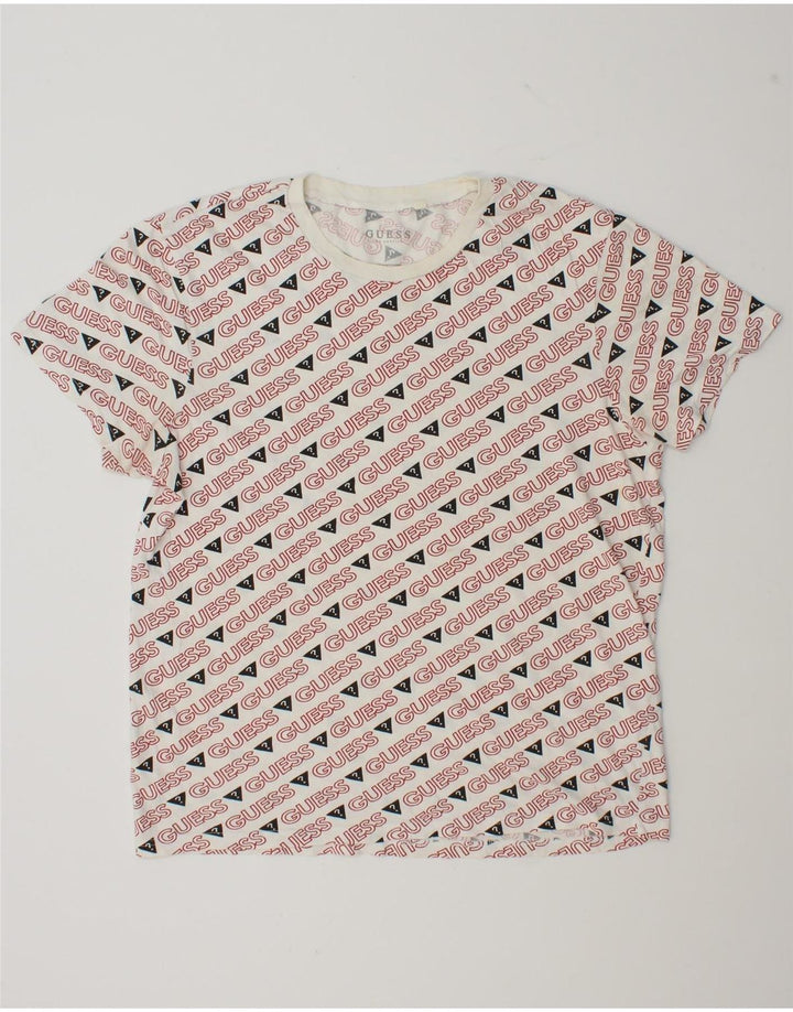 Guess Herren-T-Shirt mit Grafik, Größe L, Weiß