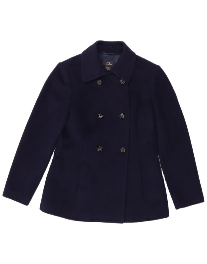 Brooks Brothers Damen Pea Coat US 2 XS Marineblaue Wolle