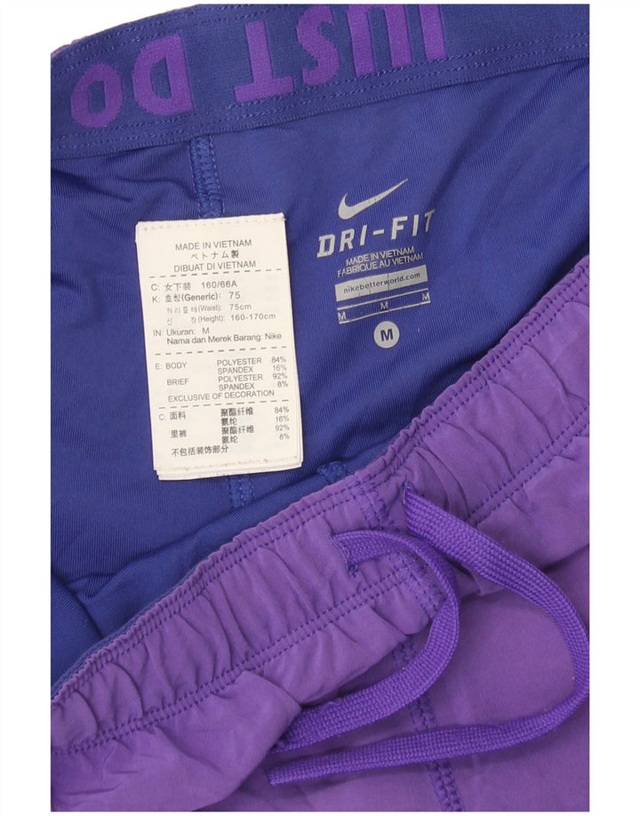 Nike Damen Dri Fit Sport Shorts UK 14 Medium Lila Polyester