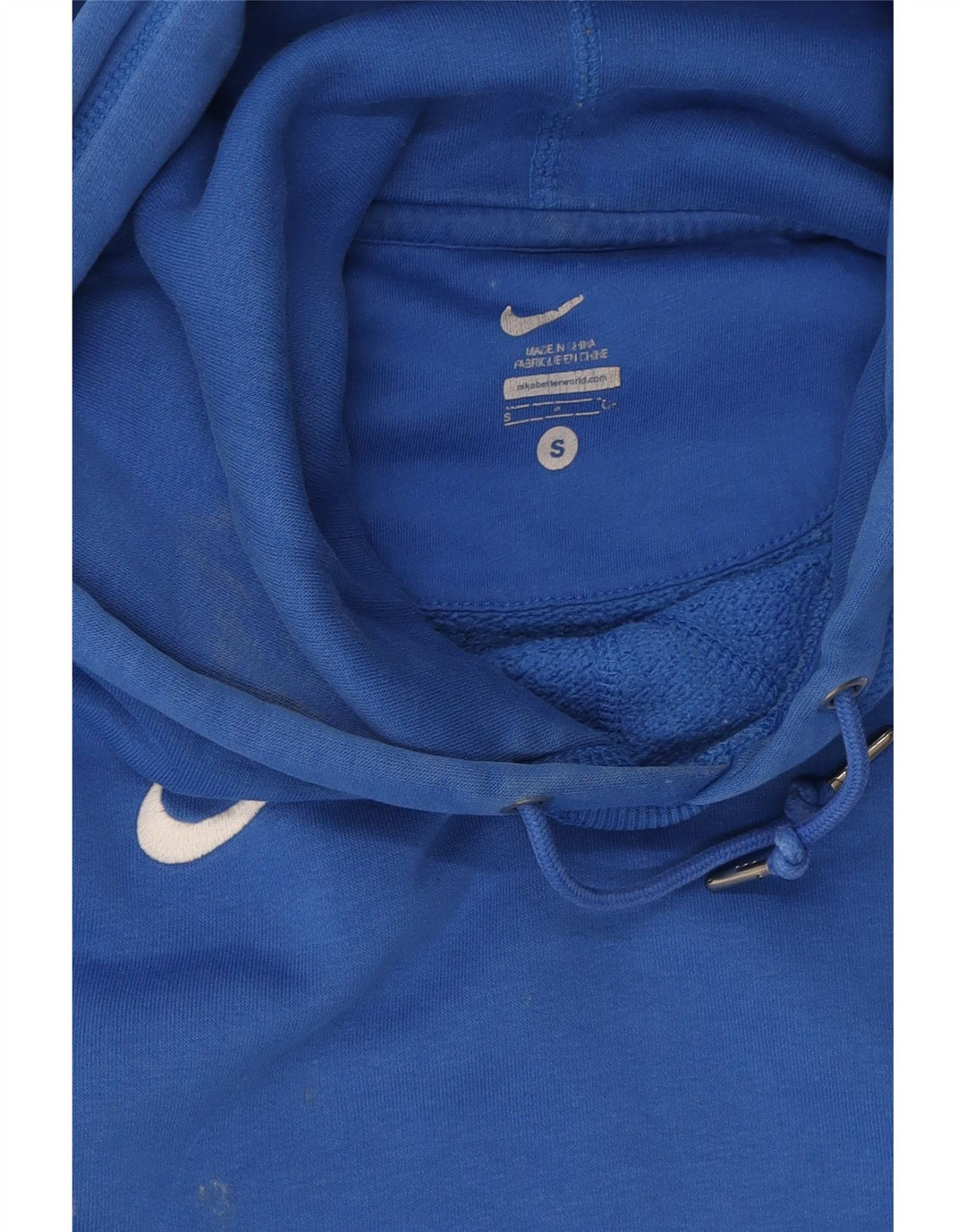 NIKE Mens Hoodie Jumper Small Blue Cotton Vintage Nike and Second-Hand Nike from Messina Hembry 