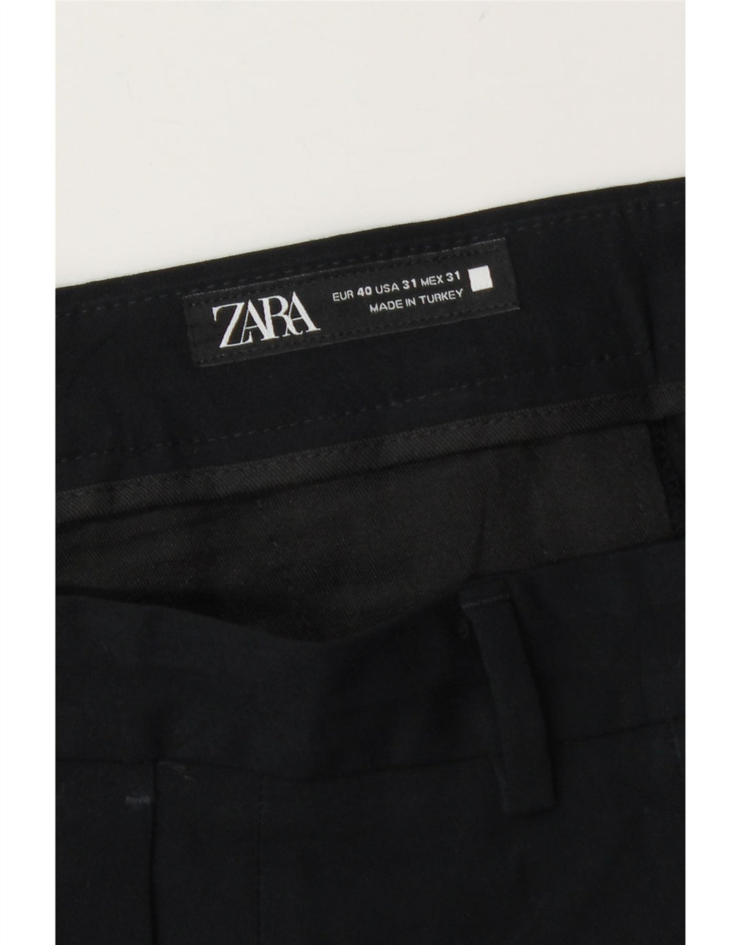 Zara Slim Chino-Hose für Herren, EU 40, M, W31, L28, Schwarz