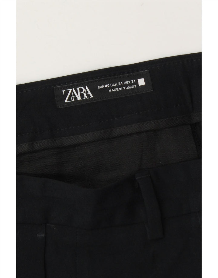 Zara Slim Chino-Hose für Herren, EU 40, M, W31, L28, Schwarz