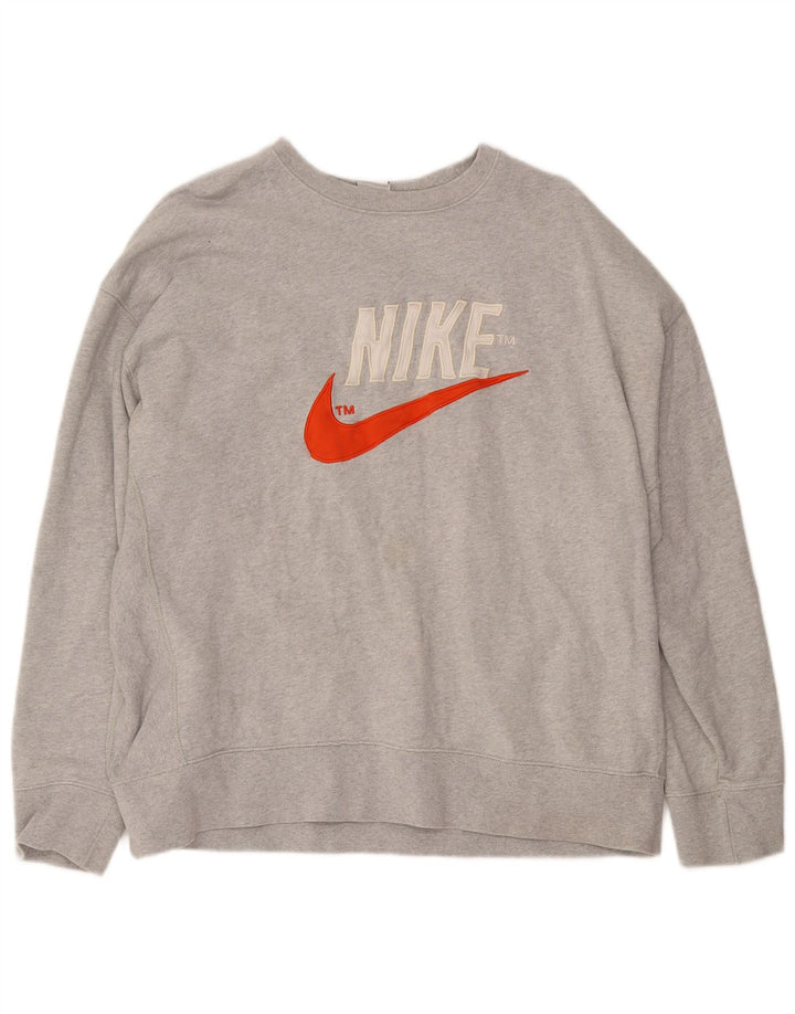 Nike Herren Grafik-Sweatshirt-Pullover XL aus grauer Baumwolle
