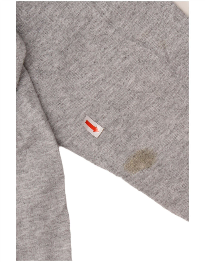 CHAMPION Womens Graphic Hoodie Jumper UK 14 Medium Grey Polyester