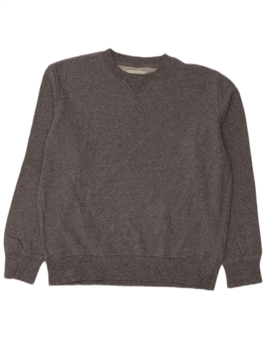 MARKS & SPENCER Herren-Sweatshirt-Pullover aus mittelgrauer Baumwolle