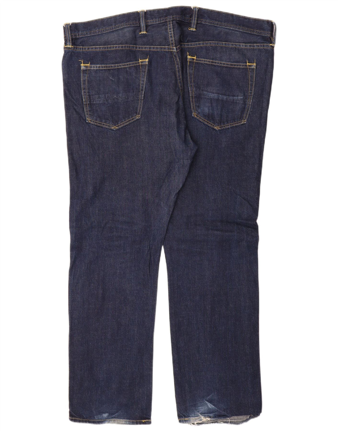 Marks & Spencer Herren Straight Jeans W42 L31 Marineblaue Baumwolle