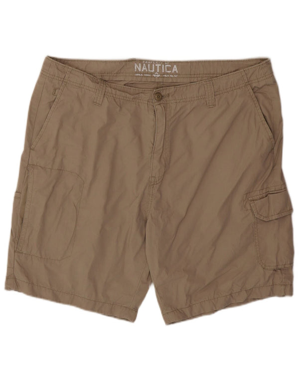 Nautica Herren Cargo-Shorts W38 XL Beige Baumwolle