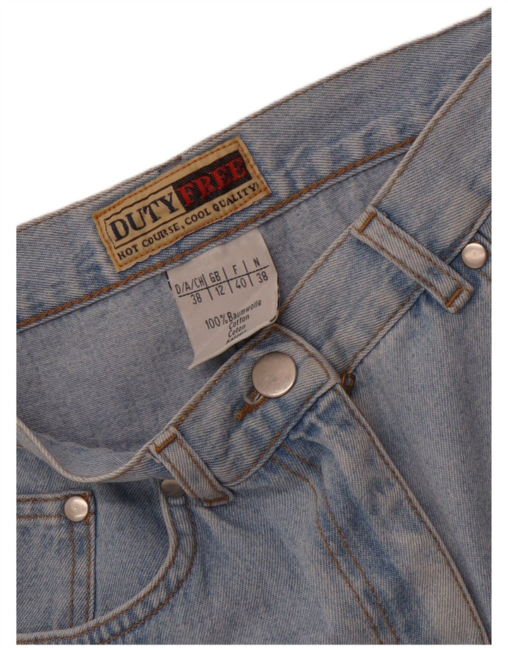 Duty Free Damen Mini-Jeansrock UK 12 Medium W26 Blaue Baumwolle