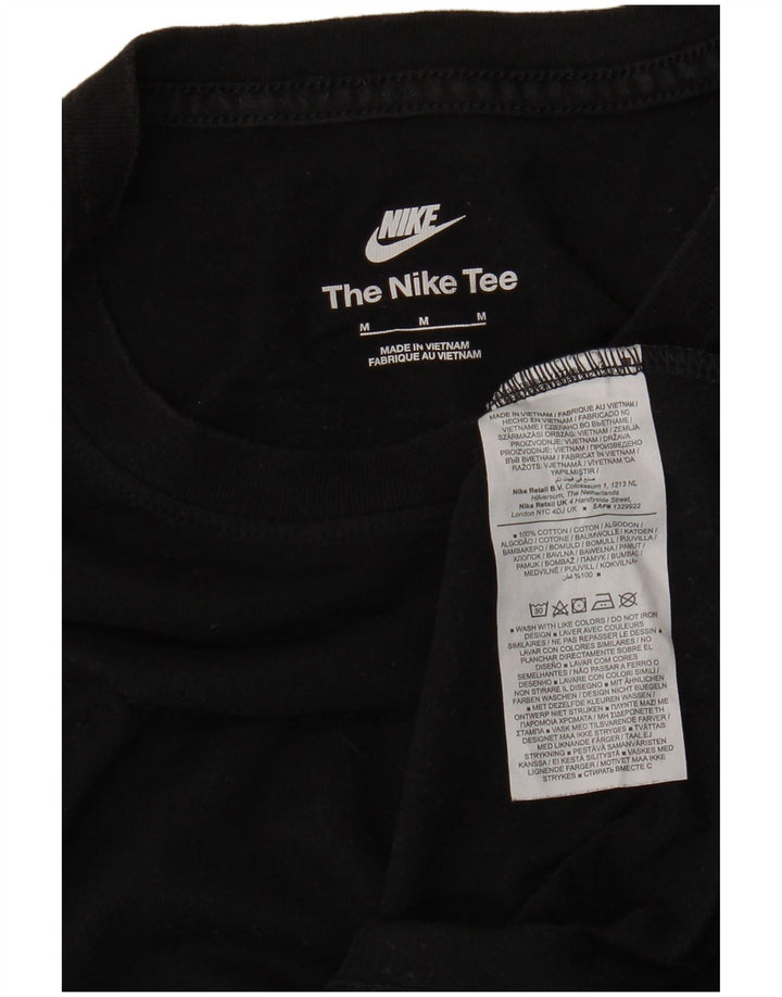 Nike Herren T-Shirt Top Medium Schwarz Baumwolle