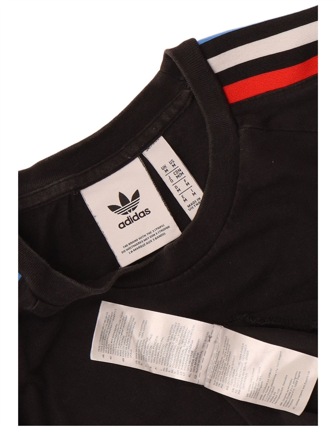 Adidas Herren Grafik T-Shirt Top Medium Schwarz Baumwolle