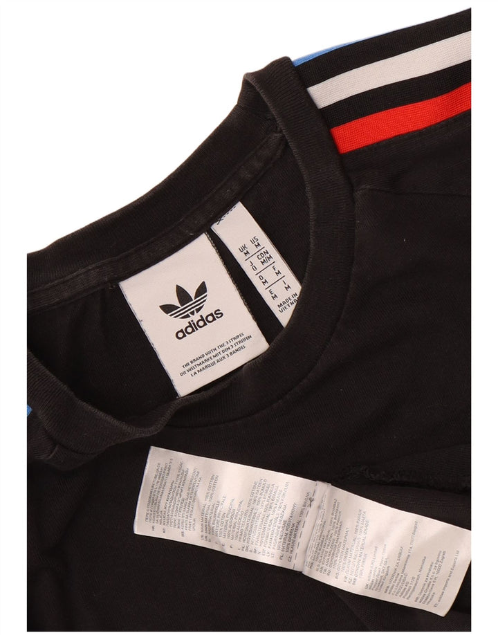 Adidas Herren Grafik T-Shirt Top Medium Schwarz Baumwolle