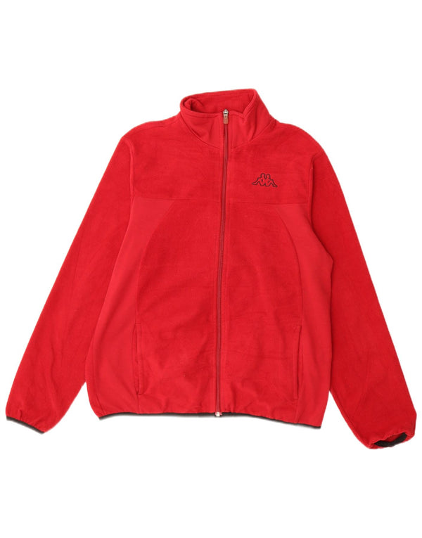 Kappa Damen Fleecejacke UK 14 Mittelrotes Polyester