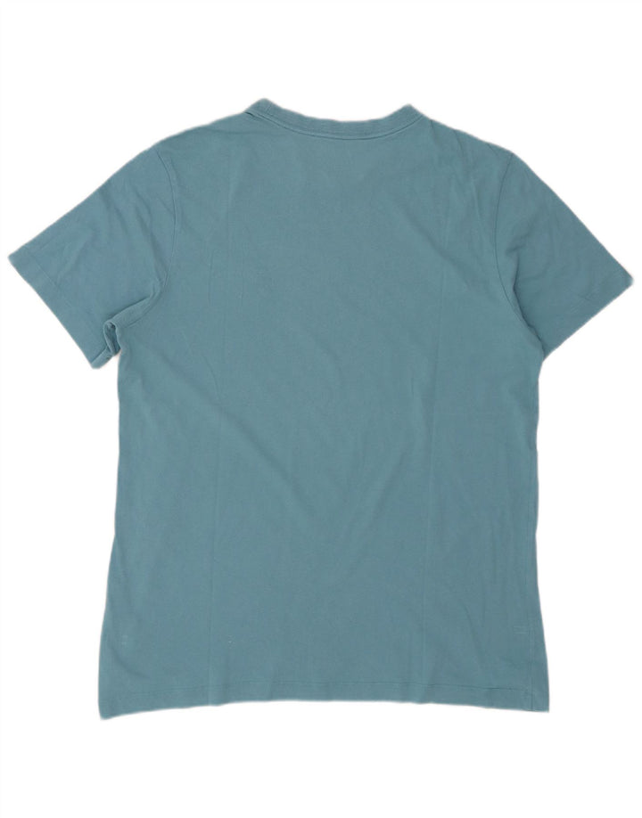 Nike Herren T-Shirt Top Large Blau Baumwolle