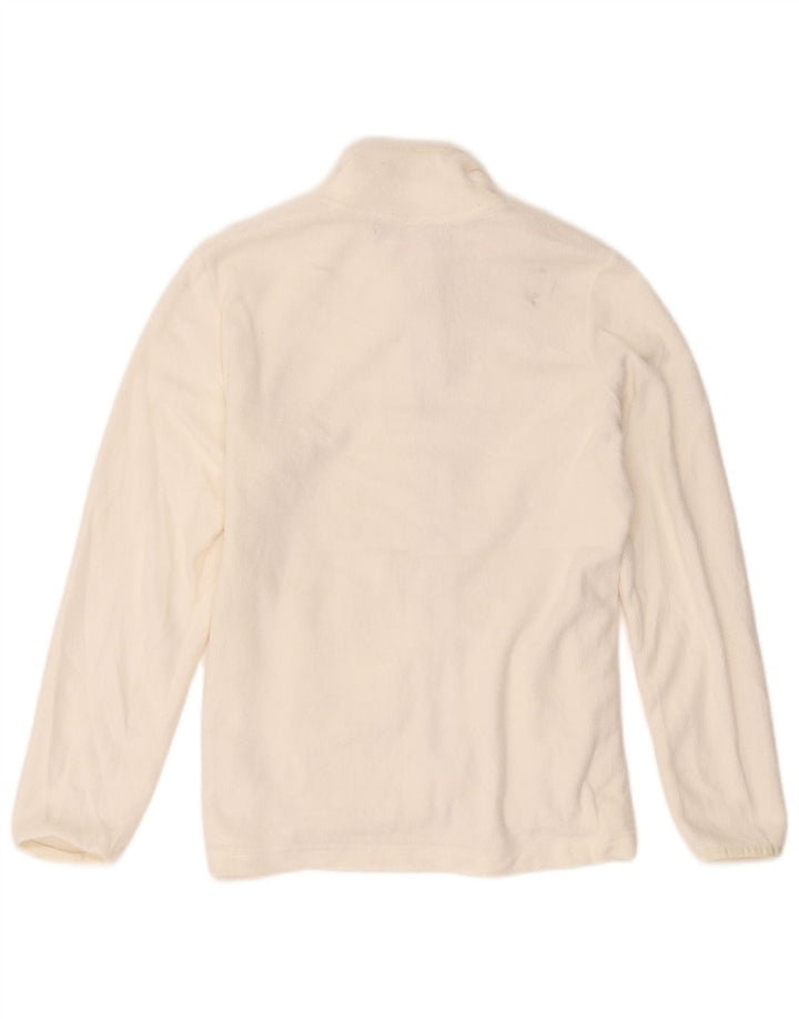 Marks & Spencer Damen Fleecejacke UK 12 Medium Off White Polyester