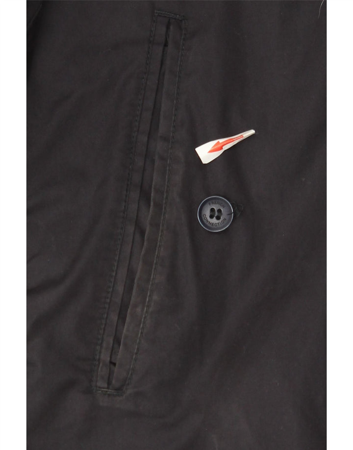 French Connection Herren Bomberjacke UK 40 Large Marineblau Baumwolle