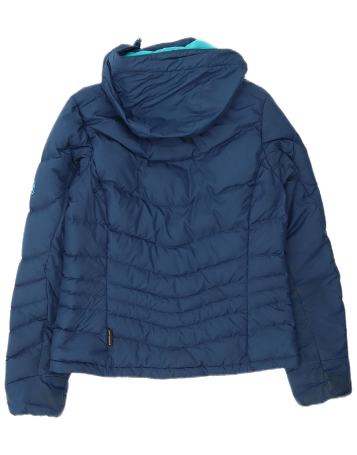 Jack Wolfskin Damen Wattierte Jacke mit Kapuze UK 8/10 Small Marineblau Polyester