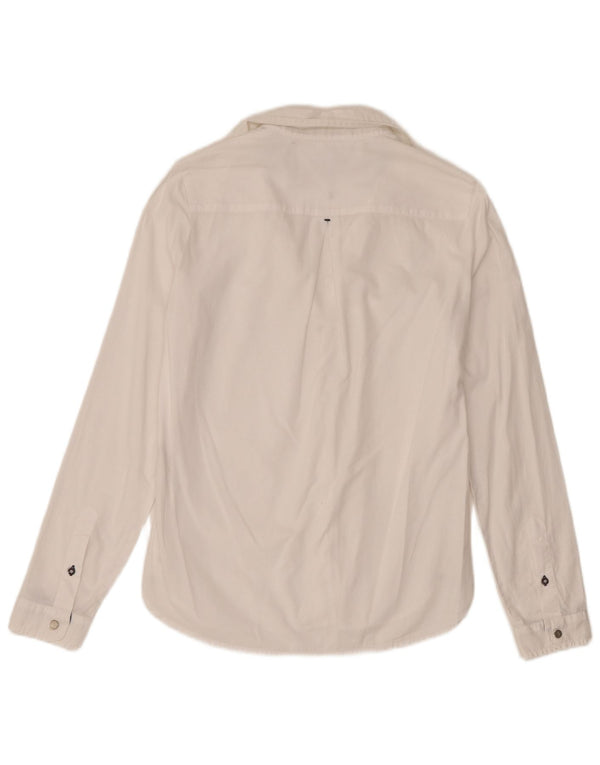 Trussardi Jeans Damen Hemd UK 10 Small Weiß