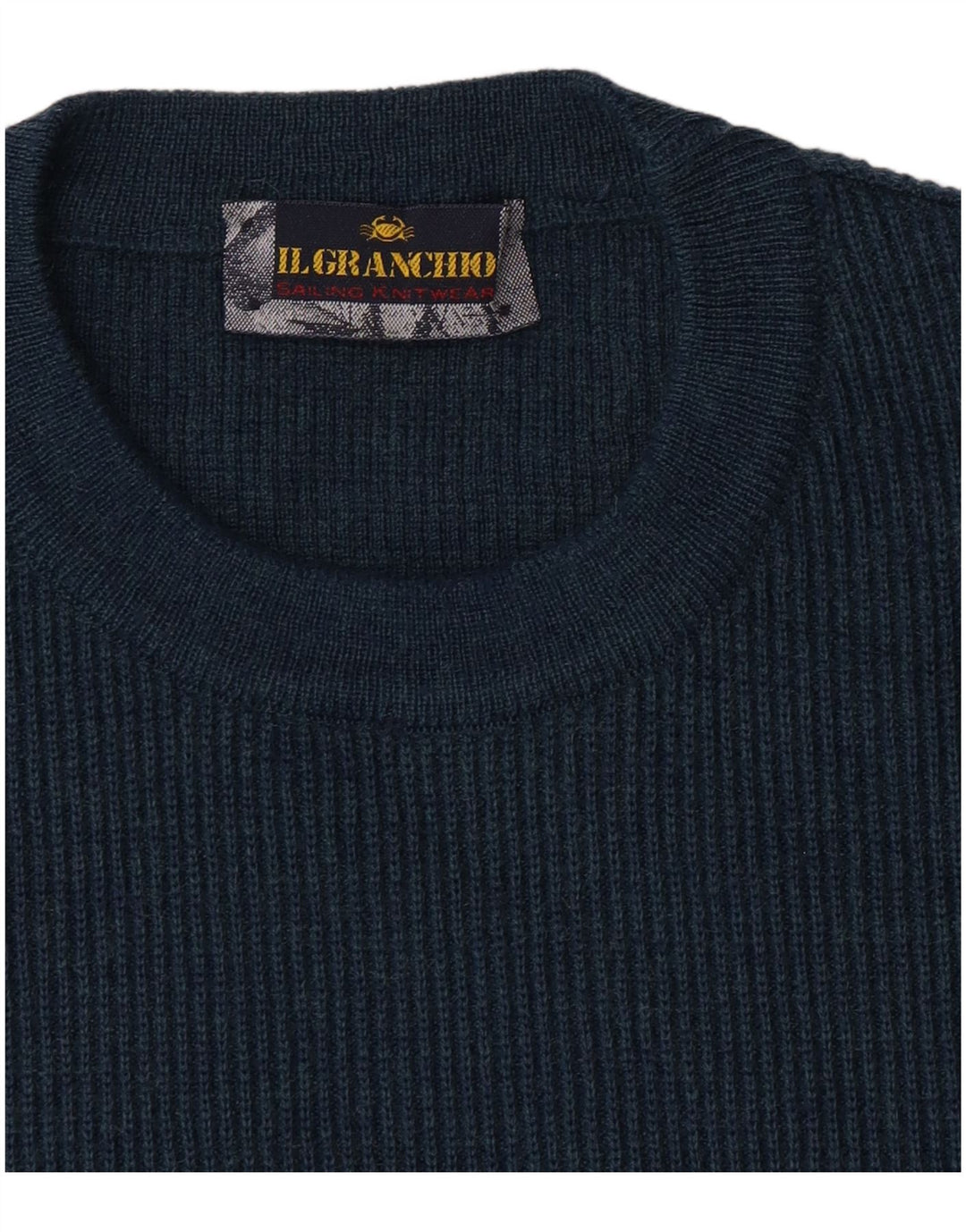 Il Granchio Herren-Pullover mit Rundhalsausschnitt, Größe L, Marineblau
