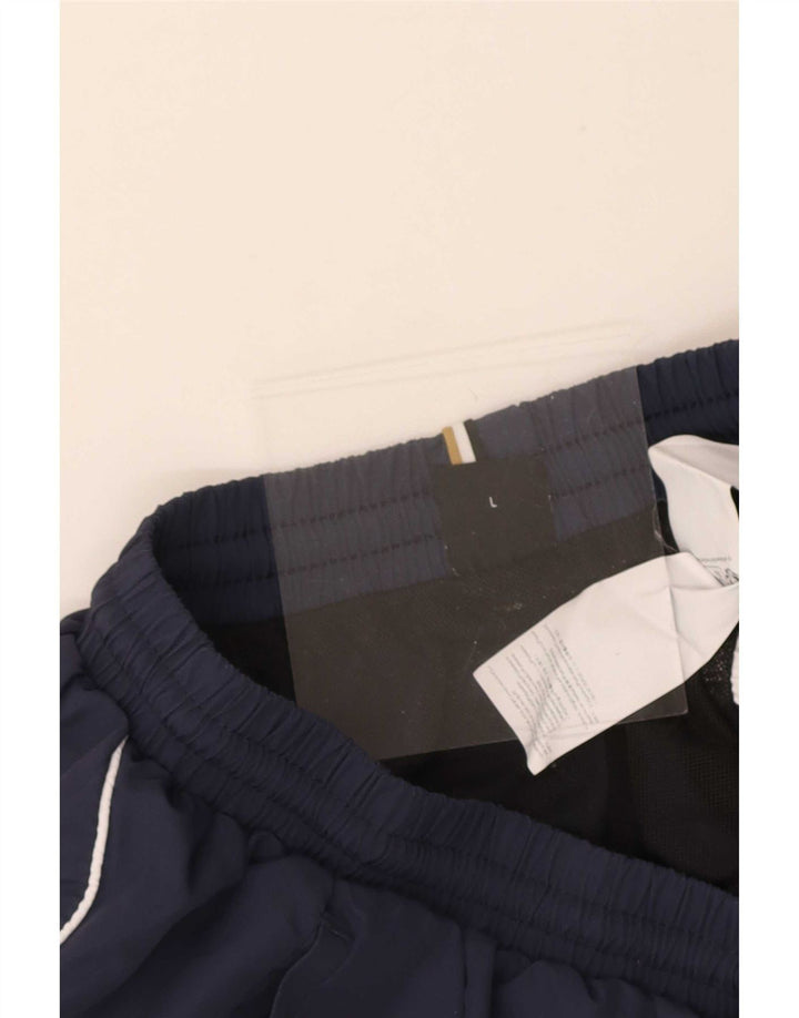 Hugo Boss Herren-Sportshorts mit Grafik, groß, marineblaues Polyester